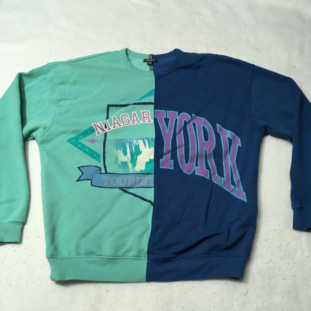 Wild Fable Womens Medium Patchwork Sweatshirt Nia… - image 1